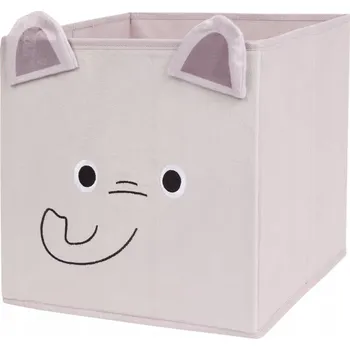Úložný box SKLÁDACÍ KOŠÍK PRO ULOŽENÍ DO SKŘÍŇ, KOMODY NEBO REGÁLU 30x30x30 cm - VZOR SLON