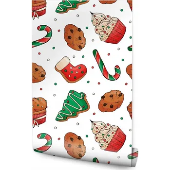 Fototapeta Tapeta do Jídelny Sušenky Lízátka Cupcaky Dekor