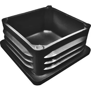 Kouřovod Zátka čtvercová 80 x 80 mm černá