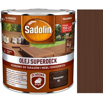 Olej na dřevo SADOLIN Superdeck 2,5L Olej na dřevěné terasy - PALISANDR (Palisandr)