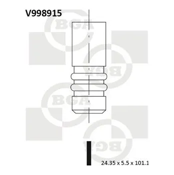 Ventil motoru Výfukový ventil BGA V998915