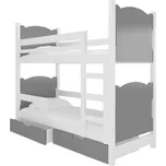 Dřevěná patrová postel Maraba adrk barevné provedení: bílá_šedá