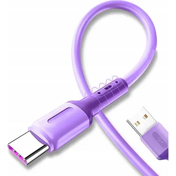 Datový kabel Kabel Smart-Tel USB - USB-C 1 m fialový