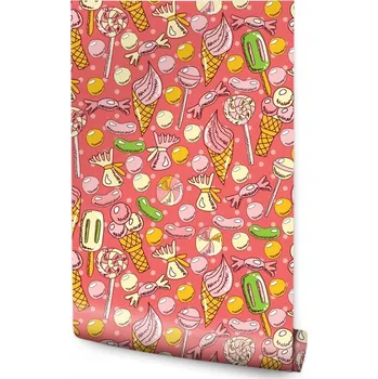 Fototapeta Tapeta do Ložnice Barevné Sladkosti Zmrzlina Bonbóny