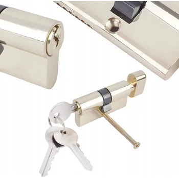 Vložka do dveří MOSAZNÁ VLOŽKA ZÁMEK WZG G30/40 s knoflíkem