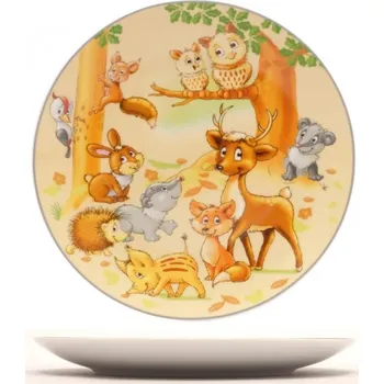Talíř MATELL Talíř mělký dětský 21 cm, lesní zvířátka
