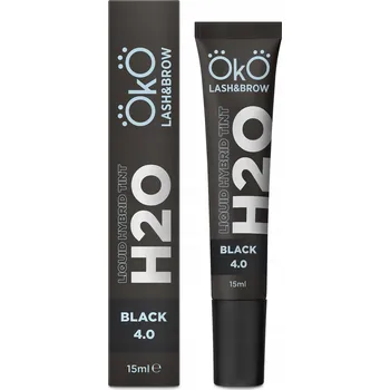 Barva na řasy a obočí Barva na obočí a řasy OKO Liquid Hybrid Tint H2O 4.0 Black, 15 ml