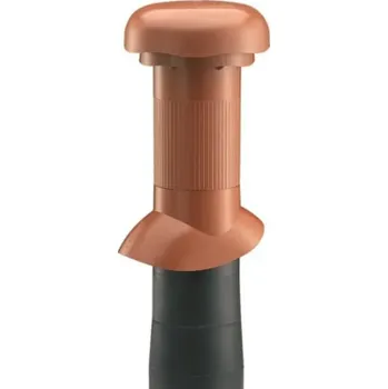 Dlouhá odvětrávací roura HPi Venduct 100 mm s odvodem kondenzátu červenohnědá