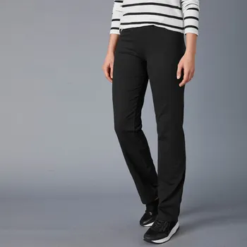 Rovné strečové žerzejové kalhoty z bio bavlny černá 54