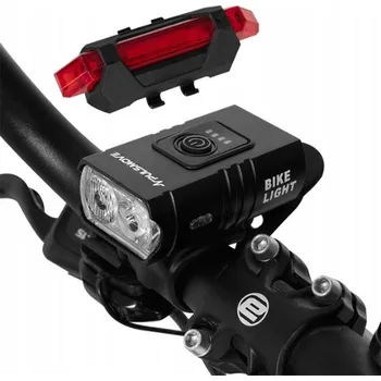 Cyklosvítilna SVĚTLO NA KOLO S DRŽÁKEM LED PŘEDNÍ A ZADNÍ NABÍJECÍ PULSMOVE USB