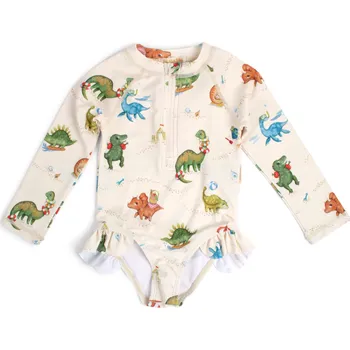 Dívčí plavky Filibabba Plavky dlouhý rukáv UV Filibabba Vilje Dino Beach Velikost: 3-4 roky