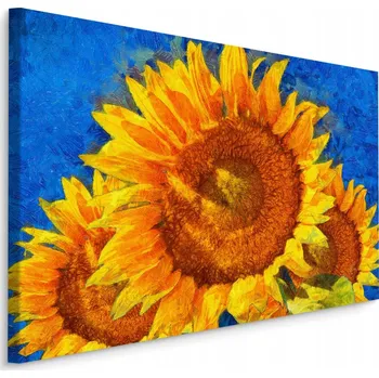 Obraz Obraz SLUNEČNICE jako Malované Příroda Dekorace 40x30