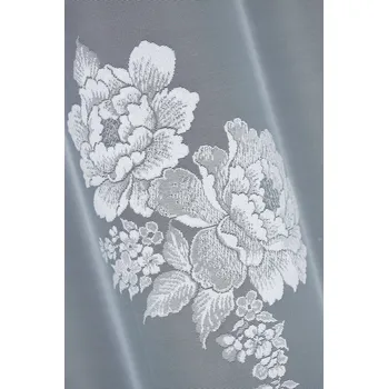 MG ZÁCLONA žakárová bílá 35461 200x250 hotová s řasící páskou M