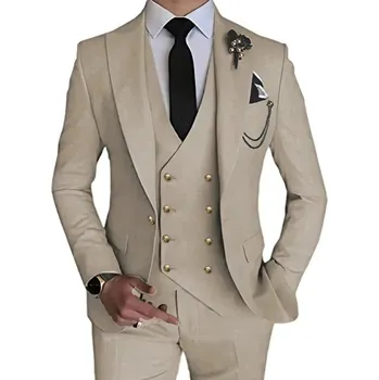 Plesový oblek MC447 Velikost: S, Barva (Varianta): 1 knoflík Beige