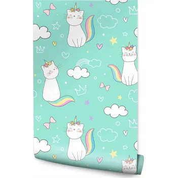 Fototapeta Tapeta pro děti - Duhové kočičky /1262792908