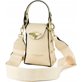 Kabelka Massimo Contti Béžová eko kůže kabelka přes rameno Béžová