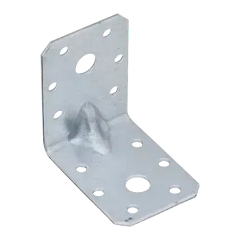 Tesařské kování KPL6 - úhelník s prolisem 60x60x45x2,0 mm (Úhelník spojovací montážní kovový )