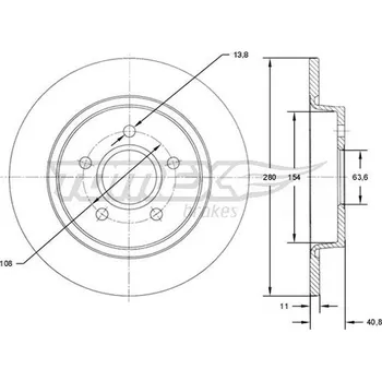 Brzdový kotouč Brzdový kotouč TOMEX TX 71-75
