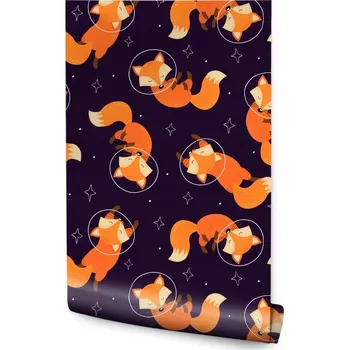 Fototapeta Tapeta do dětského pokoje – vesmírná liška a hvězdy