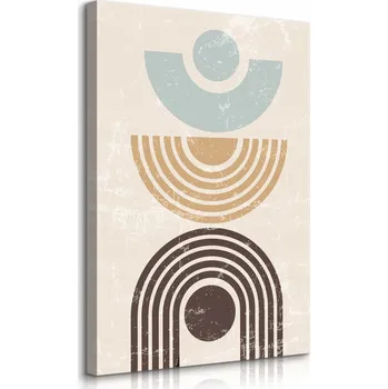 Obraz OBRAZ DO LOŽNICE BÉŽOVÉ VZORY STYL BOHO ABSTRAKCE 50x70