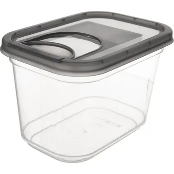Dóza na potraviny Nádoba na sypké potraviny s dávkovačem ŠEDÁ 1,3 l