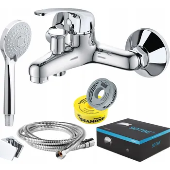 Vodovodní baterie Stěnová vanová baterie se sprchovým baterie pro vanu hadice sprchová hlavice armatura