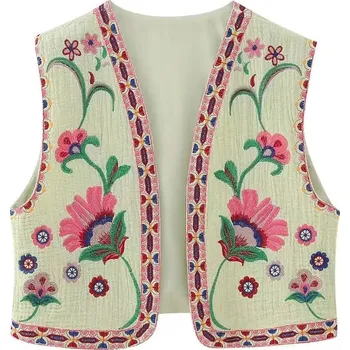 Dámská vesta Dámská vesta s ornamentem Velikost: S, Barva (Varianta): Barevná 11