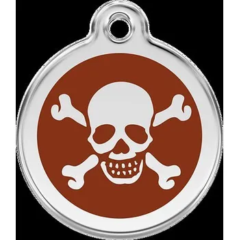 psí známka Známka Red Dingo Lebka hnědá velikost známky S - 20 mm