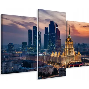 Obraz Třídílný obraz Rusko Moskva Město 3D 90x60