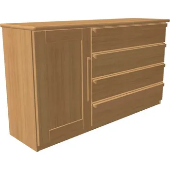 Komoda Komoda JELÍNEK PAVLA B3DZ Buk, Beige