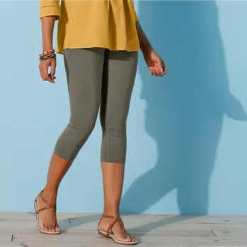 Sada 3 ks 3/4 legín khaki+černá+bílá 54