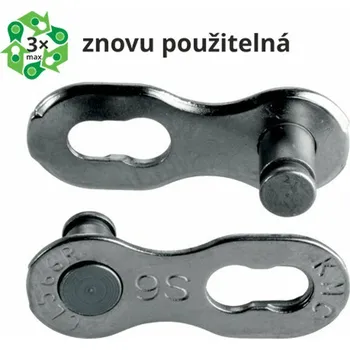 Řetěz na kolo Spojka řetězu KMC 9 speed EPT povrch, šedý, balení 2 ks, cena za balení