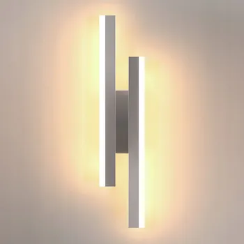 Nástěnné svítidlo Nástěnné svítidlo GOECO stříbrné s integrovaným LED zdrojem 16 W