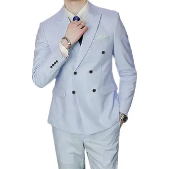 Společenský oblek MC448 Velikost: XL, Barva (Varianta): 2 Pcs Set Sky
