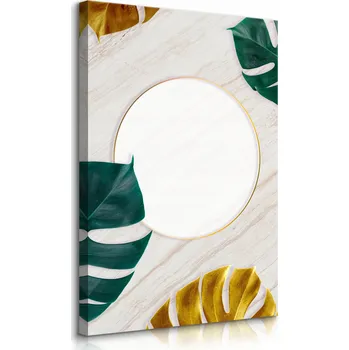 Obraz OBRAZ DO OBÝVÁKU ABSTRAKCE MRAMOR LISTY MONSTERY GLAMOUR STYL 60x90