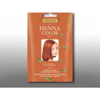 Barva na vlasy Venita Herbal barvicí kondicionér Henna Color 30g 7 měď
