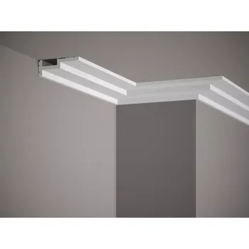 Obklad Mardom Decor VZOREK - Lišta - HLADKÁ, tvrdý polymer PolyForce, základní bílý nátěr (přetíratelný), 85 x 30 x 2000 mm