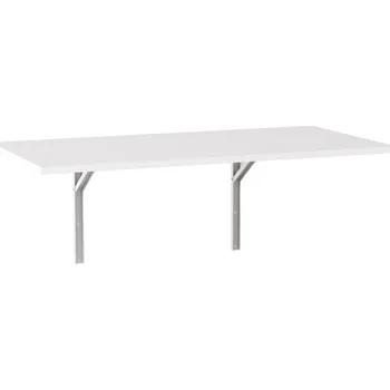 Jídelní stůl Rozkládací stůl - nástěnná kuchyňská deska 138x68 cm Bílá