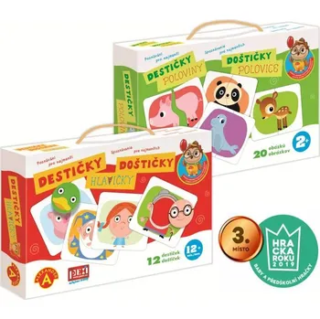 Desková hra Sada 2 her: Destičky-Hlavičky + Destičky-Poloviny (bundle)