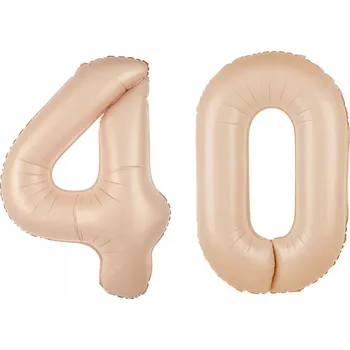 Balónek SUPER Sada Narozeninových Balónků 40. Béžová 2ks MK704