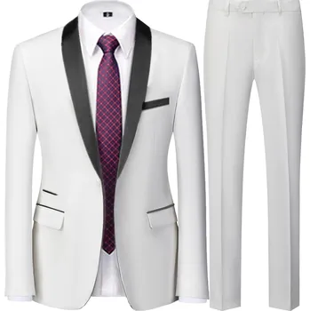 Svatební oblek MC441 Velikost: 3XL, Barva (Varianta): Sada 2 ks bílá