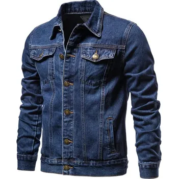 Pánský bomber Pánská džínová bunda s prošíváním Barva: Tmavě Modrá, Velikost: 4XL