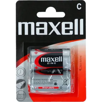 Článková baterie Zinko-uhlíková baterie Maxell C (R14) 2 ks