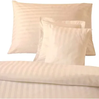 Povlečení Dadka Atlas grádl béžový proužek 20 mm, 140 × 200, 70 × 90 cm