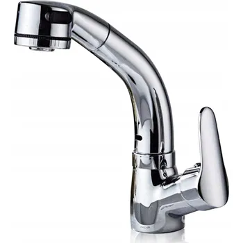 Vodovodní baterie Kuchyňská baterie stojánková Maibang Vytahovací sprcha stříbrná