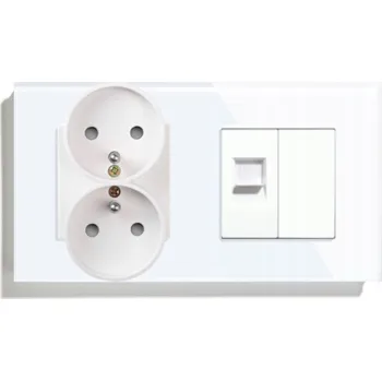 Elektrická zásuvka Elektrická Zásuvka, nástěnná internetová zásuvka BSEED bílá