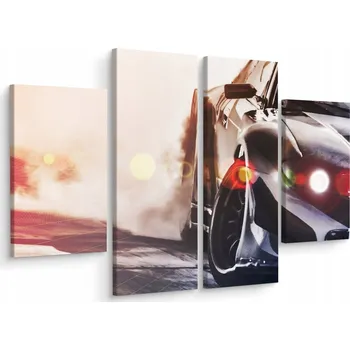 Obraz Čtyřdílný obraz Černý AUTOMOBIL 3D efekt 160x120