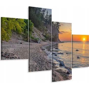 Obraz Čtyřdílný obraz Moře Pláž KRAJINA 3D 80x50