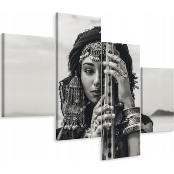 Obraz Čtyřdílný obraz PORTRET Ženy 3D efekt 80x50 cm