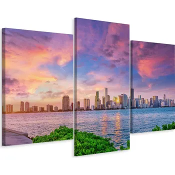 Obraz Obraz tryptych Florida Západ Slunce Krajina 3D 120x80